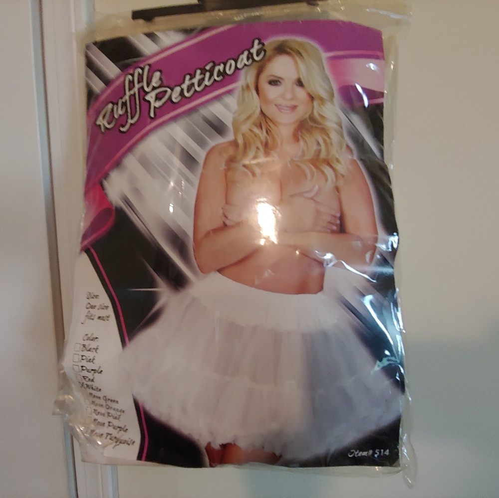 White ruffled petticoat